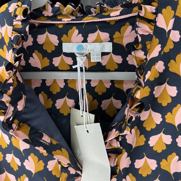 Boden Clover Midi Dress with Sash Waist size 14 - Picture 3 of 7